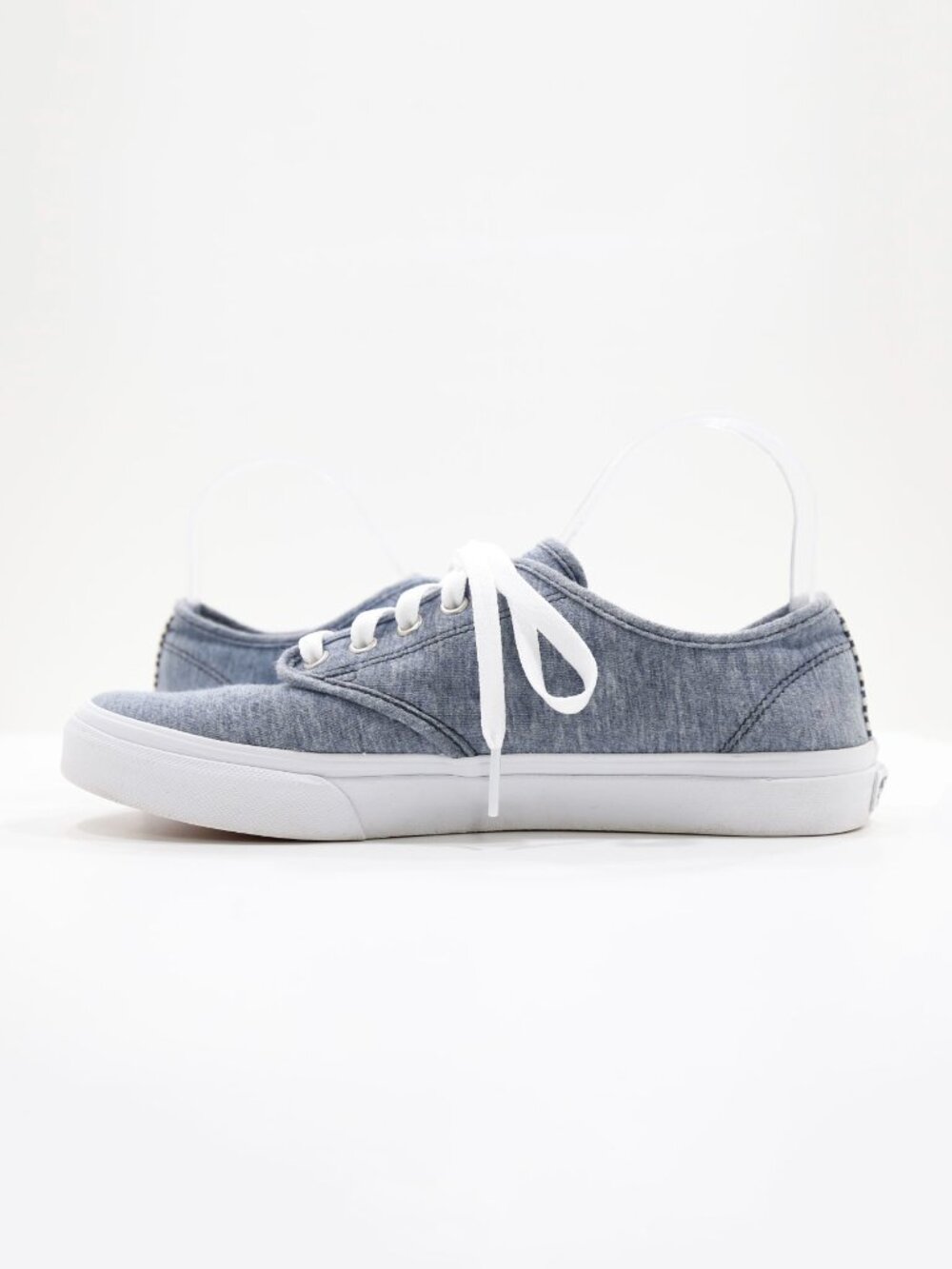 Vans Camden Blue Chambray Low Top Sneakers - Women's 10 - Picture 5 of 7